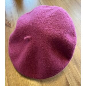Major Wear Beret Hat Pinkish Purple Pure New Wool Major Wear Small Hole